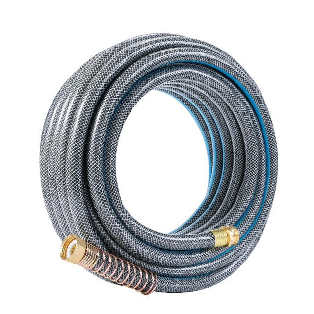 Medium Duty Striped Garden Hose with Brass Connector & Spring Sheath For America