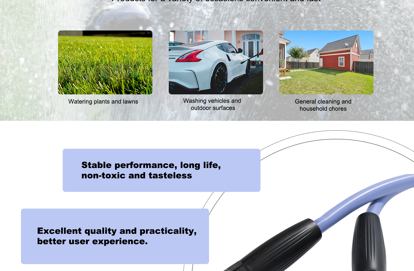 Hybrid Garden Hose with Alumium Connector For America_03