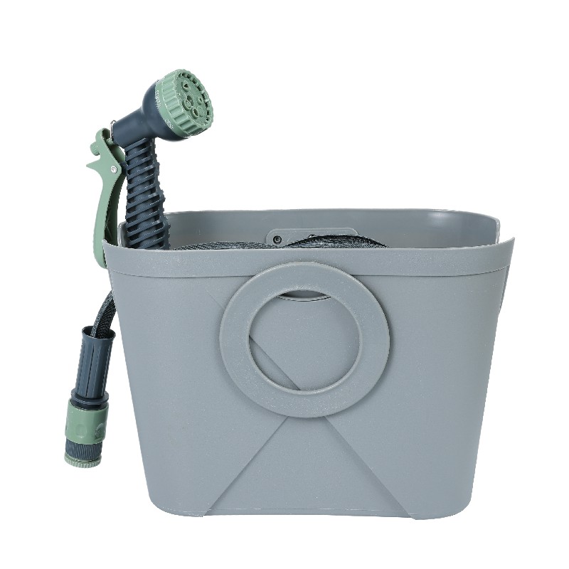 2X Expandable Hose with Europe Plastic Connector and 7 Fuction Nozzle with Garden Bag Package