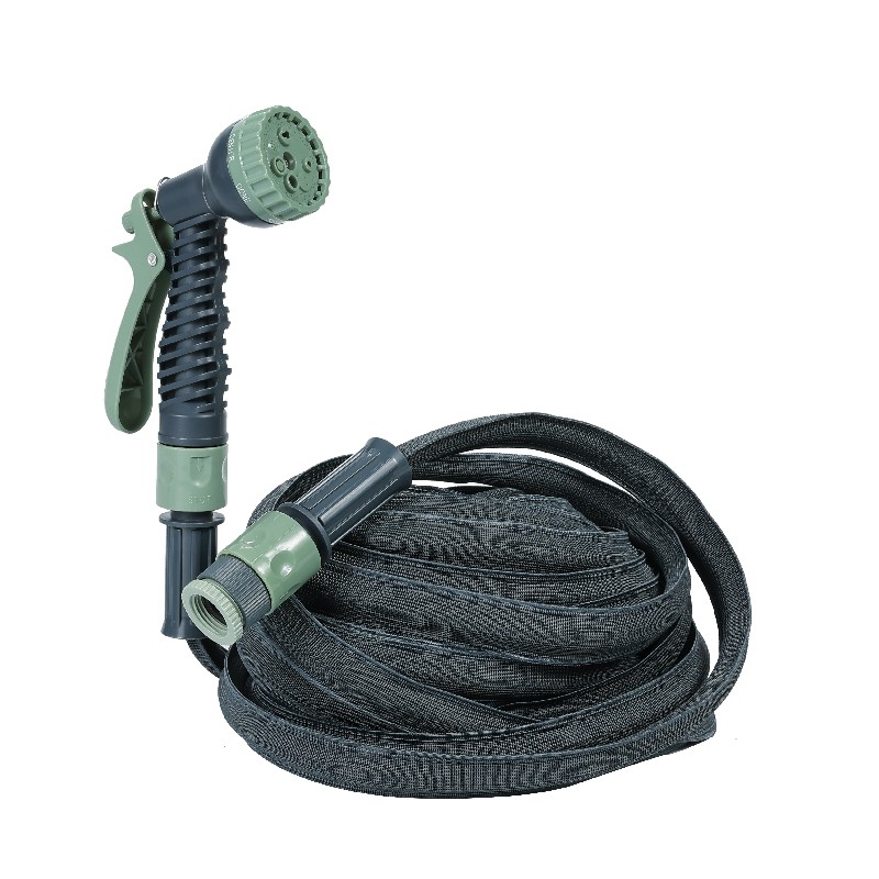2X Expandable Hose with Europe Plastic Connector and 7 Fuction Nozzle with Garden Bag Package