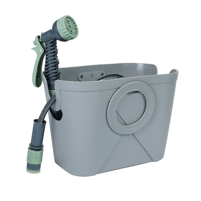 2X Expandable Hose with Europe Plastic Connector and 7 Fuction Nozzle with Garden Bag Package